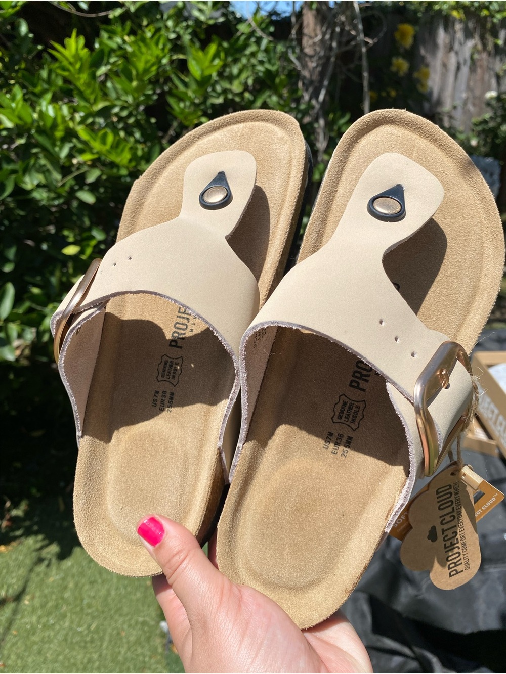 Project Cloud leather sandals size 7 NEW in box